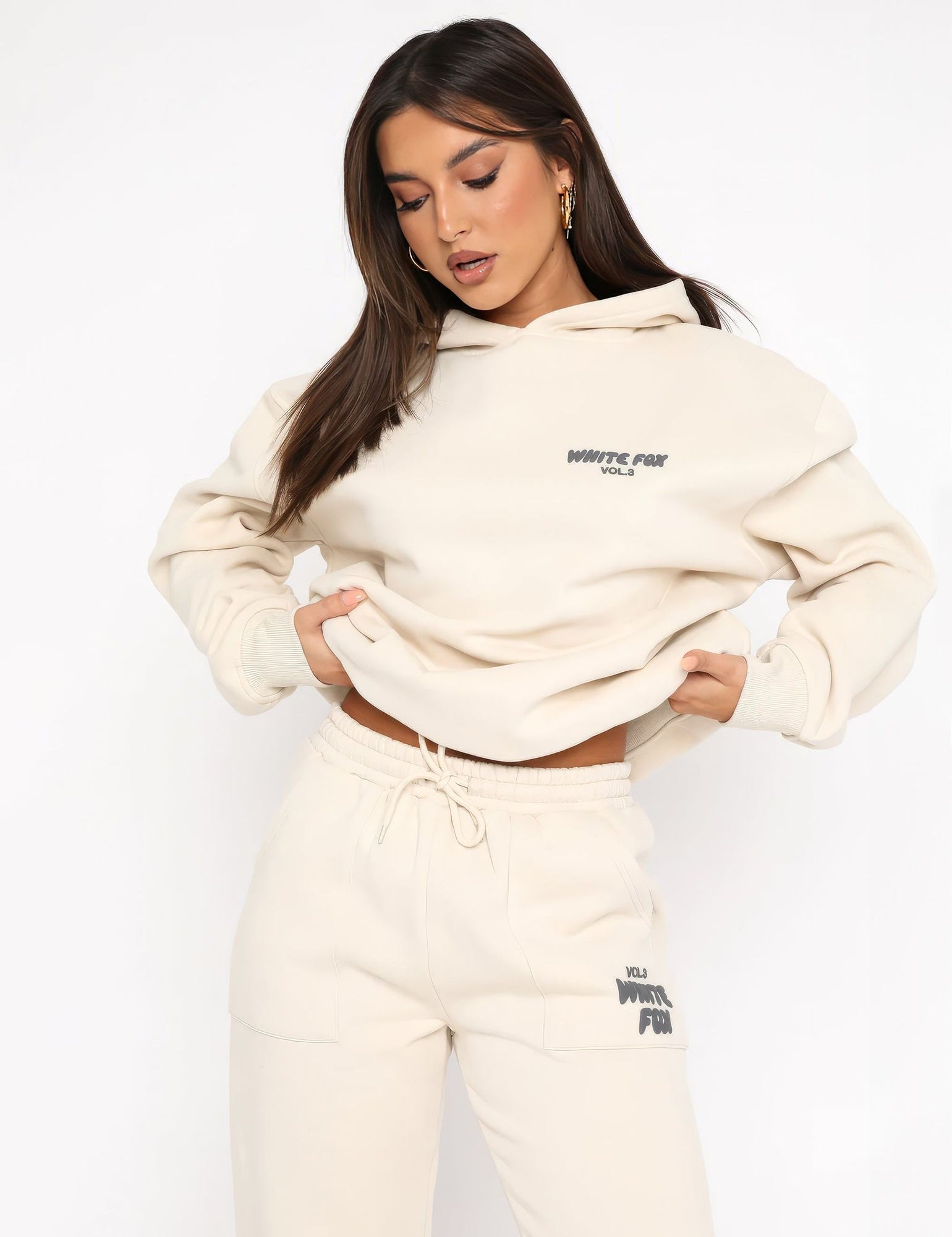 Oversized hoodie met capuchon en lange mouwen