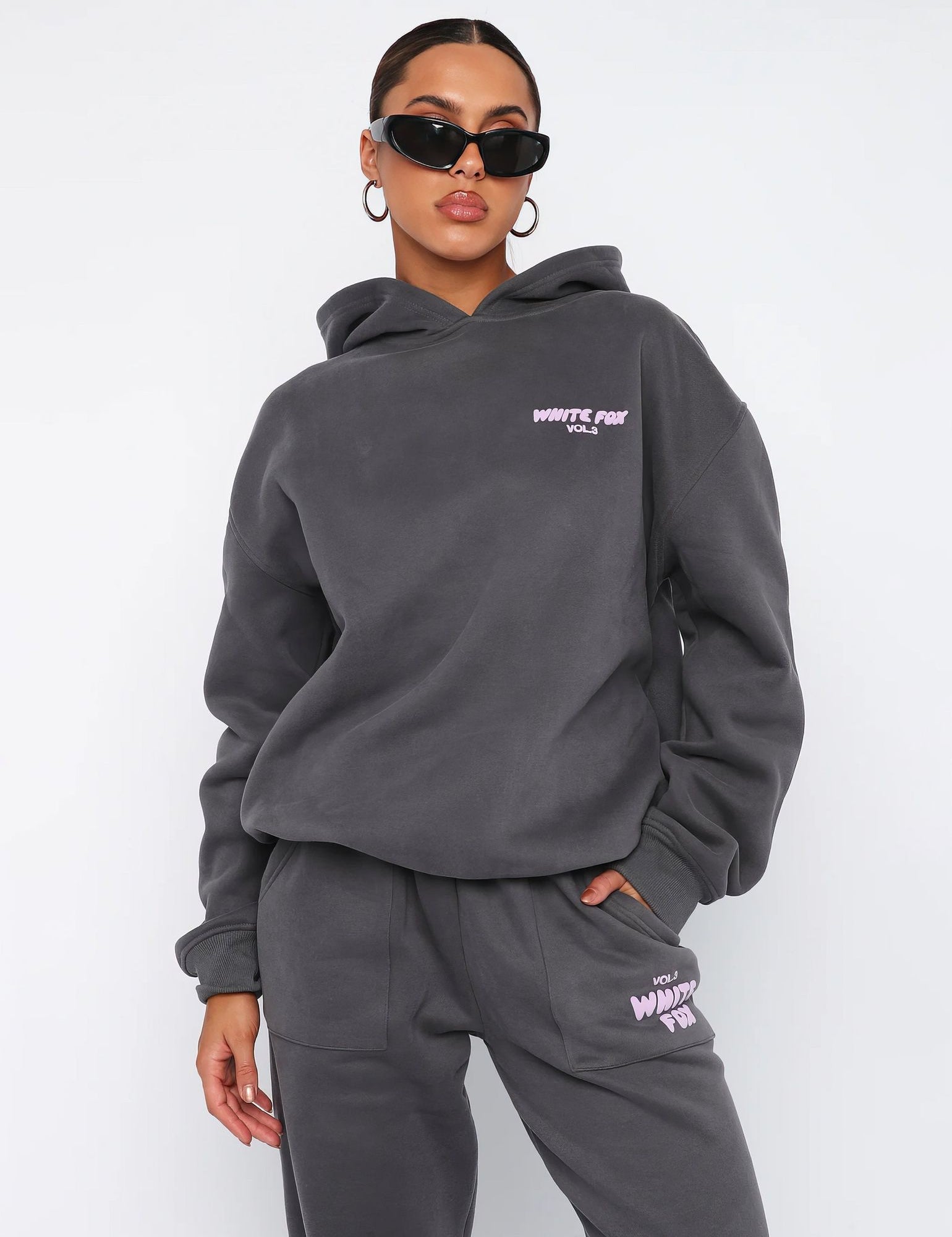 Oversized hoodie met capuchon en lange mouwen