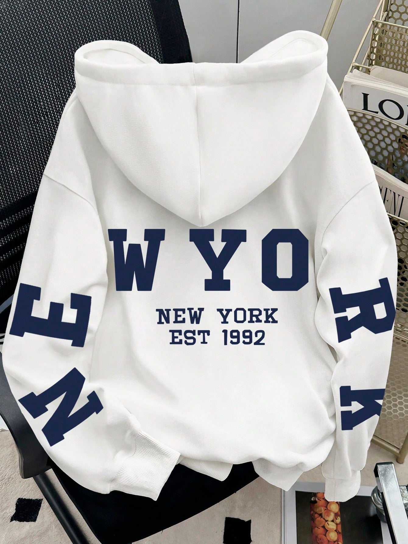 Oversized hoodie met luipaardprint en capuchon