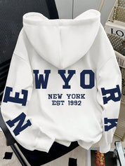 Oversized hoodie met luipaardprint en capuchon