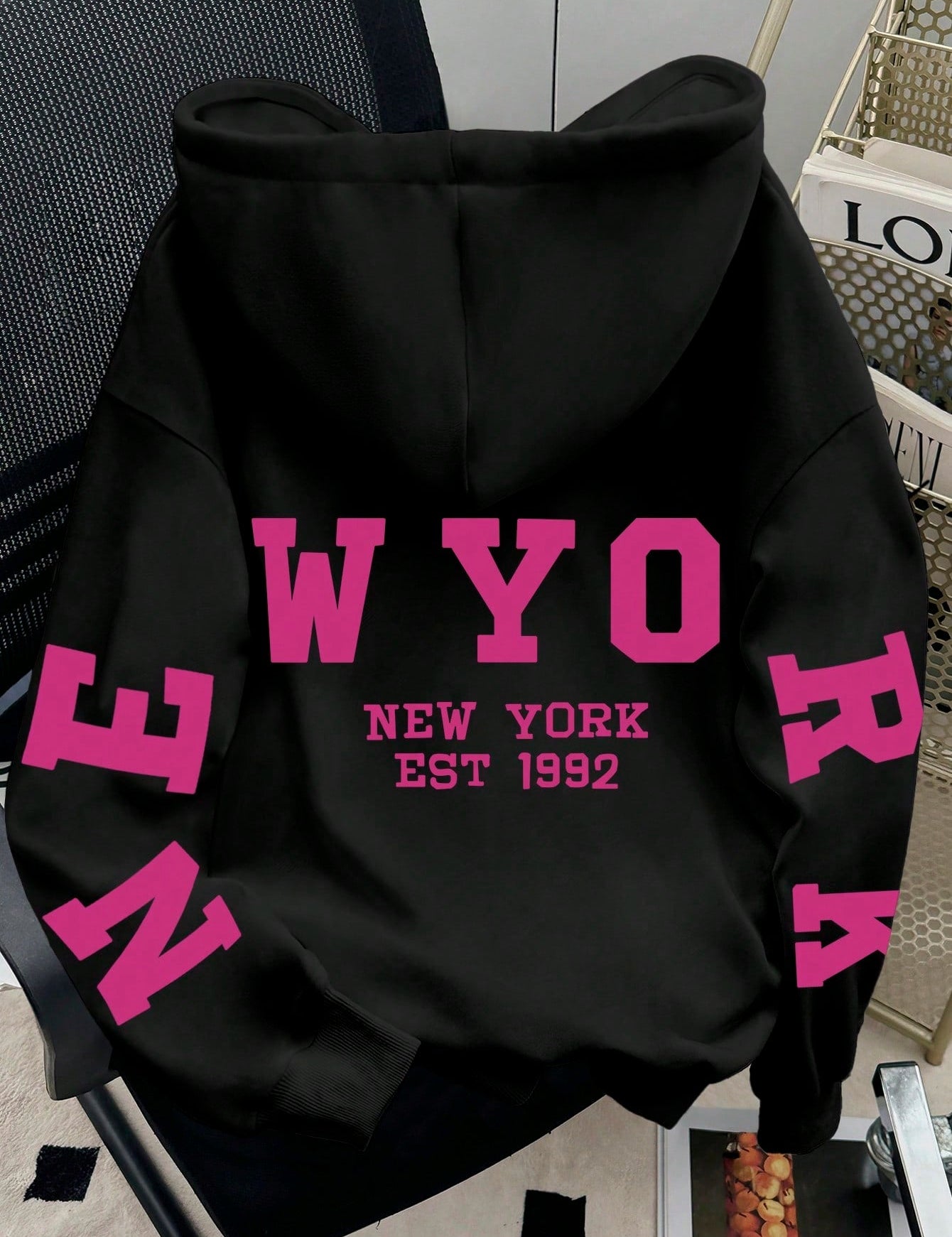 Oversized hoodie met luipaardprint en capuchon