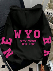 Oversized hoodie met luipaardprint en capuchon