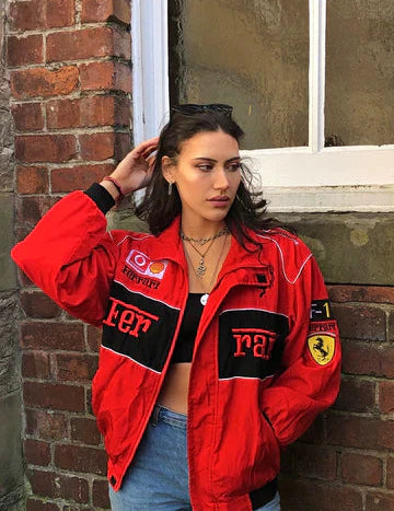 Oversized jas met ritsluiting en opstaande kraag