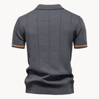Polo met korte rits en klassieke kraag