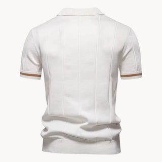 Polo met korte rits en klassieke kraag