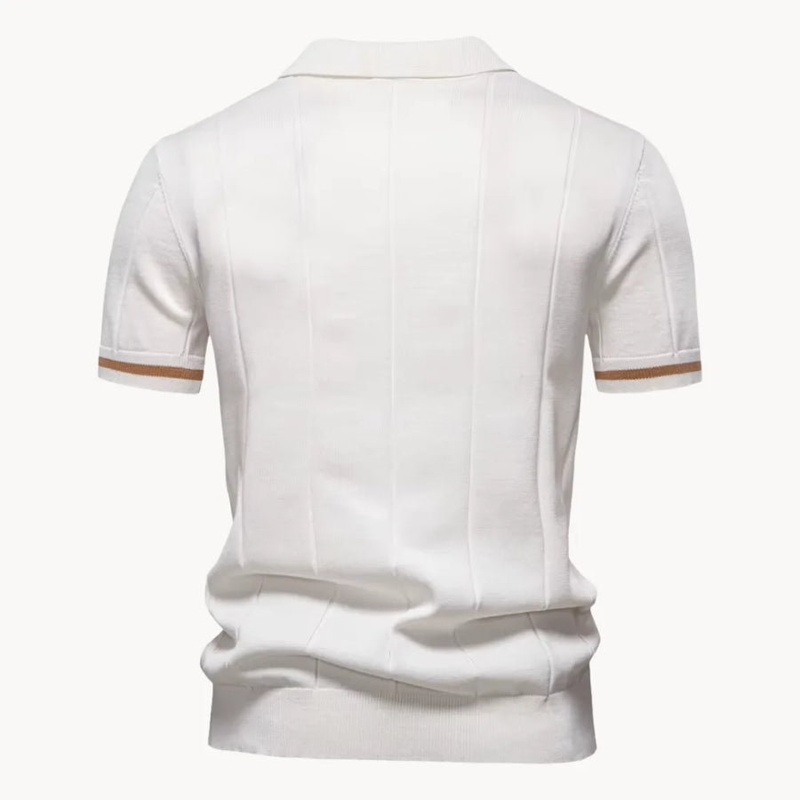 Polo met korte rits en klassieke kraag