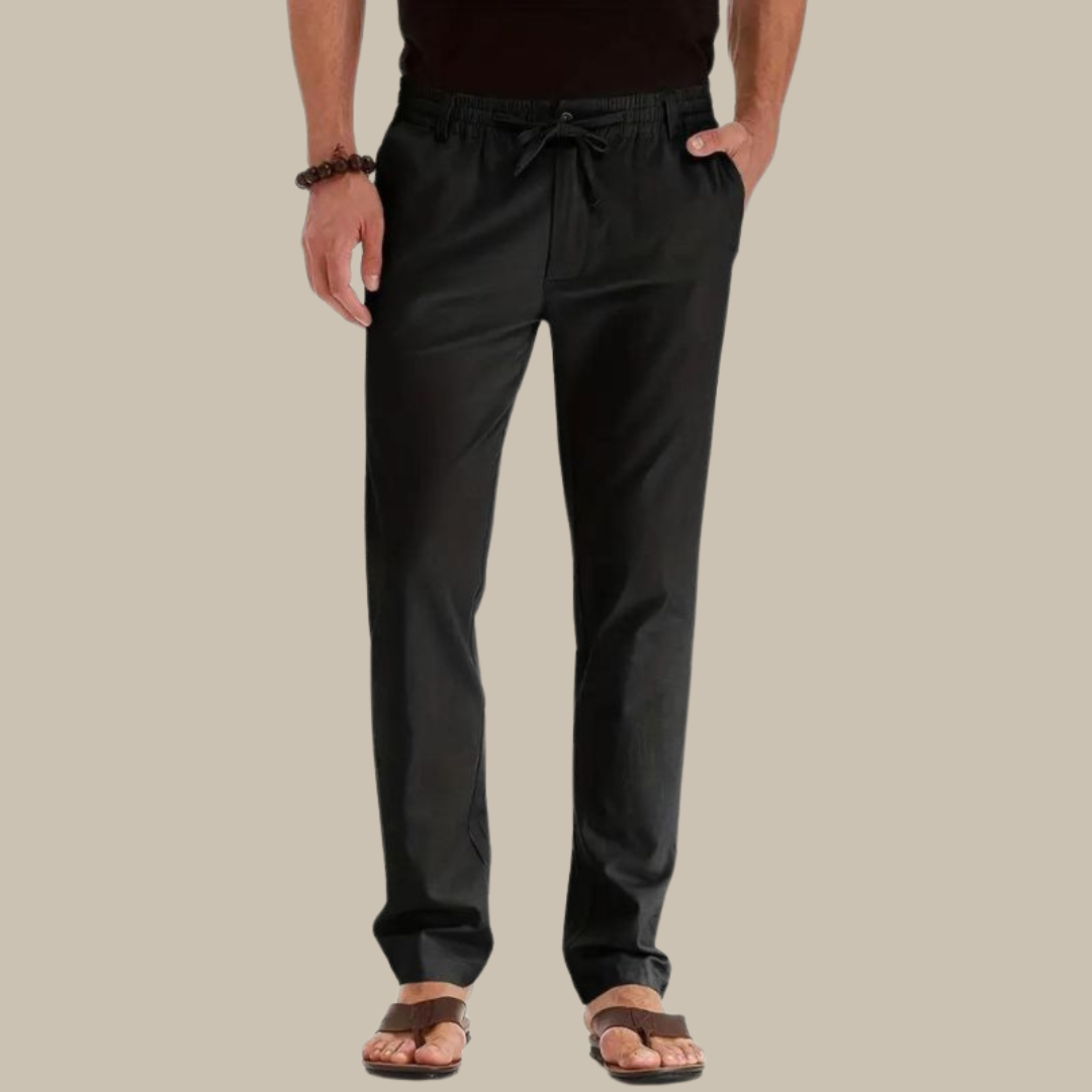 Casual zomerbroek, perfect voor ultiem comfort en een relaxte uitstraling. Voorzien van een elastische tailleband voor een nauwsluitende en flexibele pasvorm.