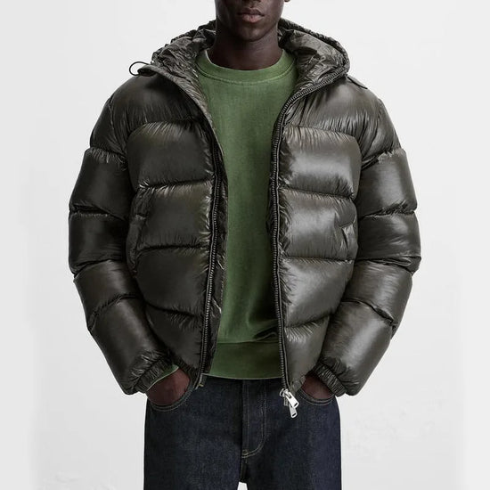 Puffer jacket met capuchon