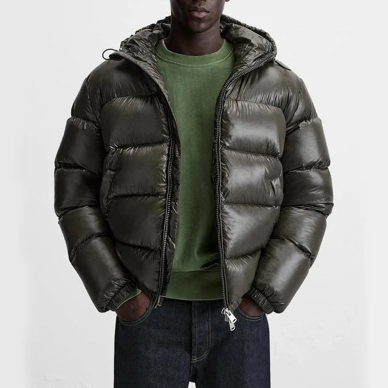 Puffer jacket met capuchon