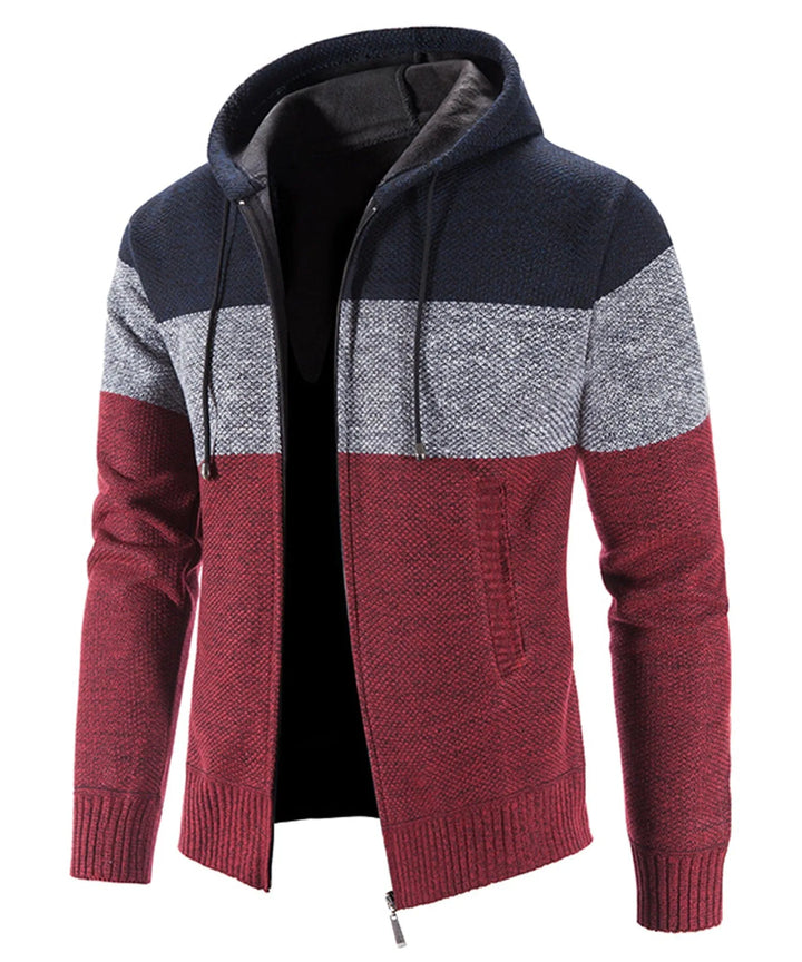 Hoodie met drie kleuren