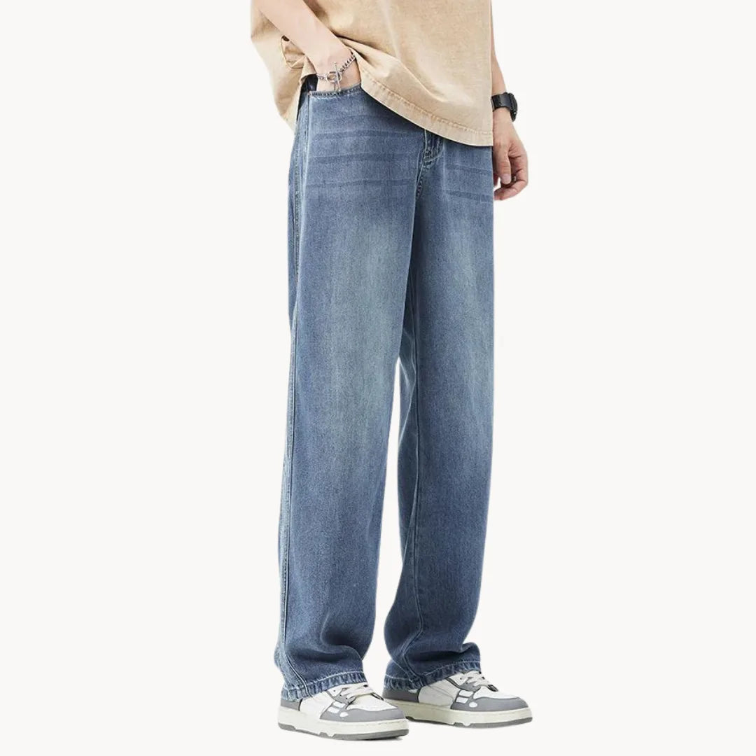 Relaxed fit jeans met lichte wassing
