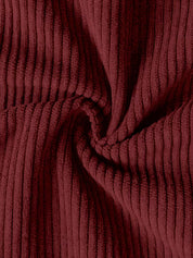 Ribfluweel jas met dubbele rij knopen