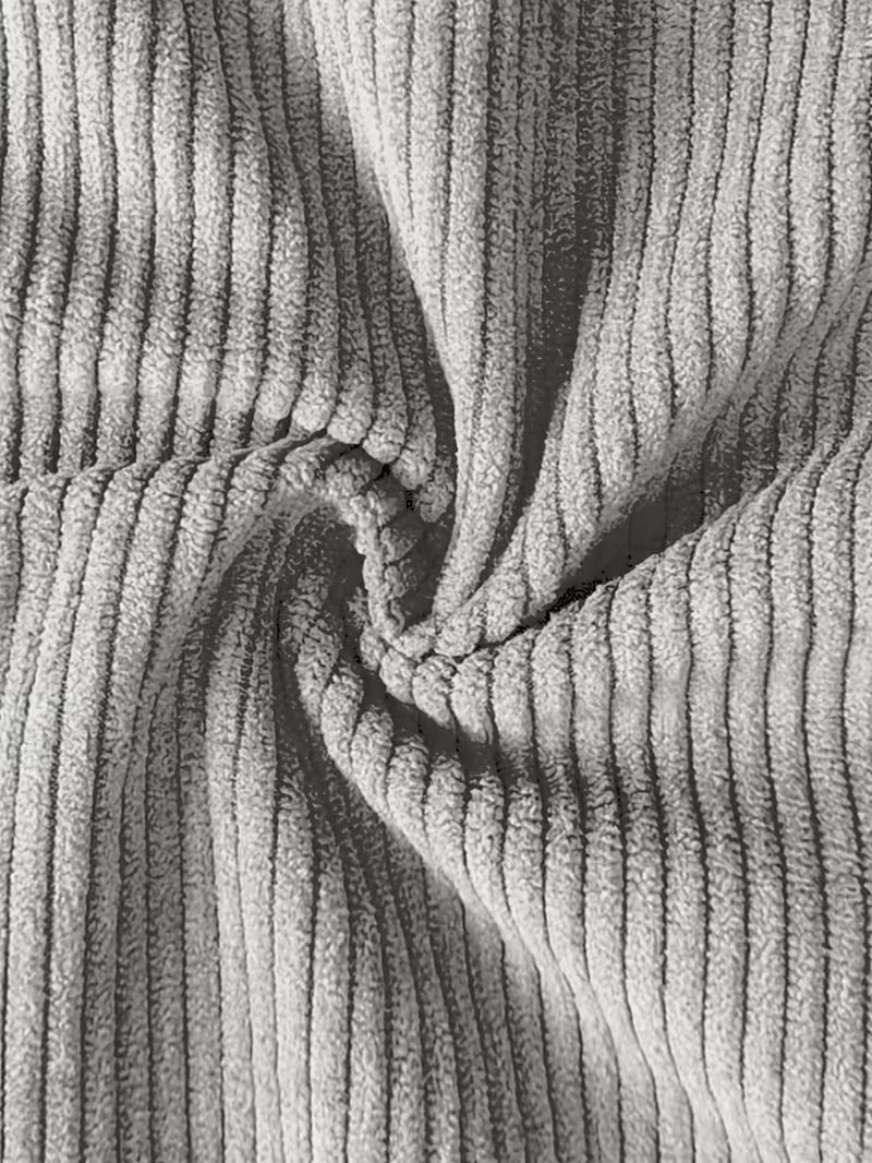 Ribfluweel jas met dubbele rij knopen