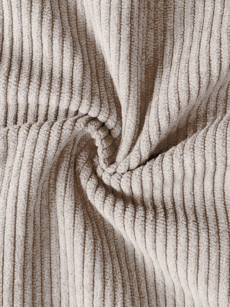 Ribfluweel jas met dubbele rij knopen