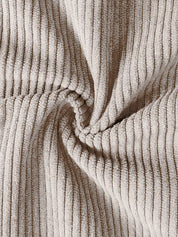 Ribfluweel jas met dubbele rij knopen