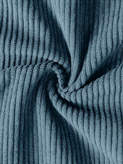 Ribfluweel jas met dubbele rij knopen