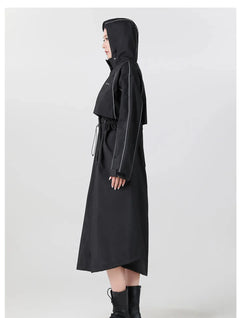 Oversized hooded regenjas