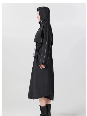Oversized hooded regenjas