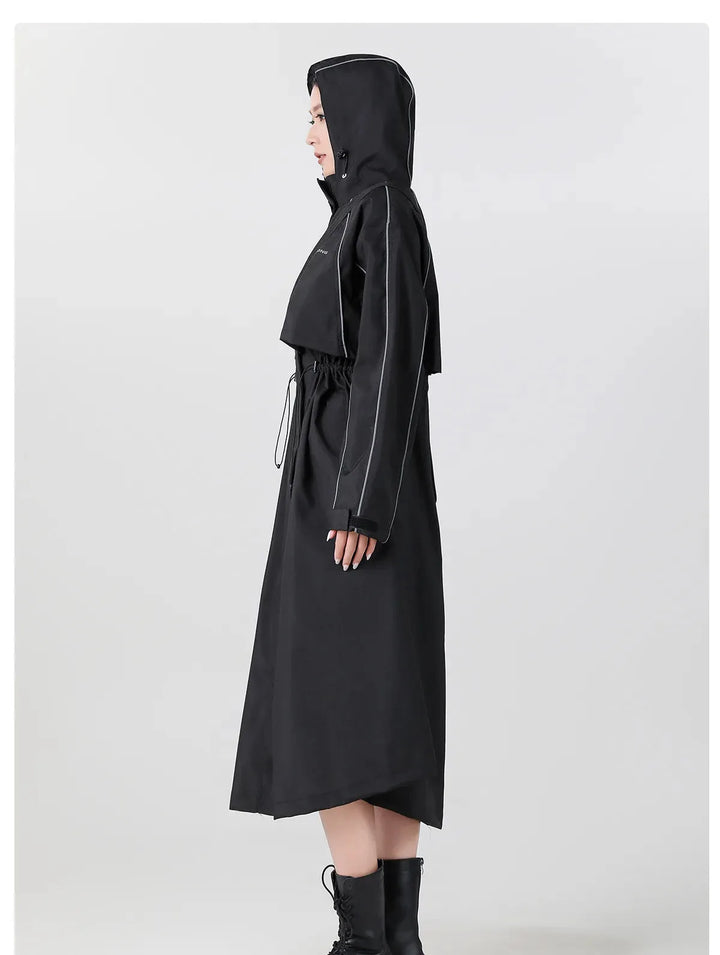 Oversized hooded regenjas