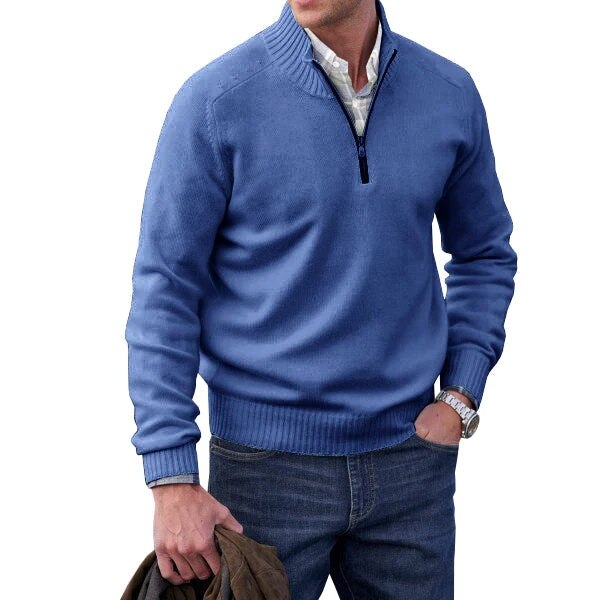 Louis | Warm cashmere zipper turtleneck sweater afbeelding 5