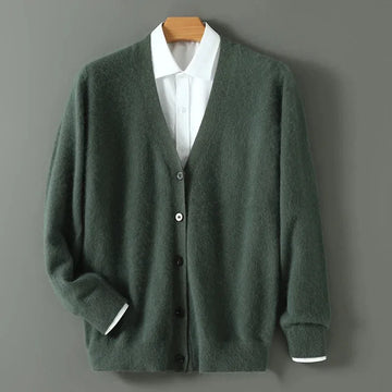 Cardigan van cashmere met V-hals