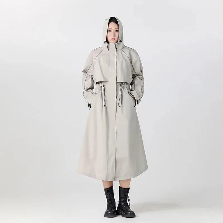 Oversized hooded regenjas