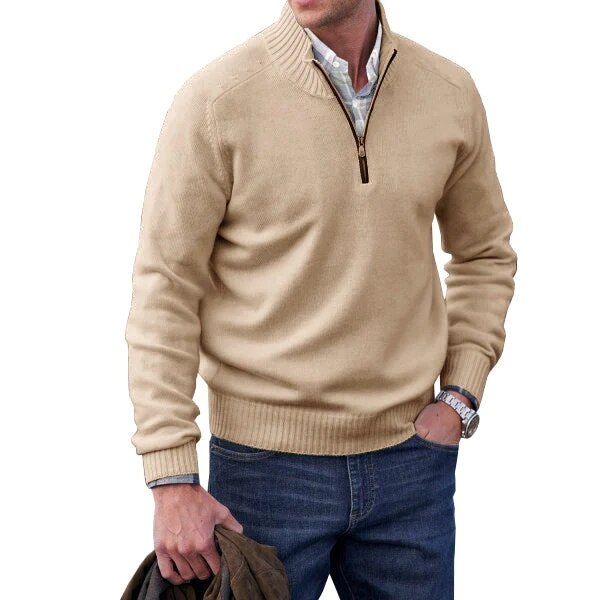 Louis | Warm cashmere zipper turtleneck sweater afbeelding 6