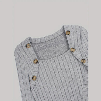 Claudia - Asymmetrische geribbelde cardigan