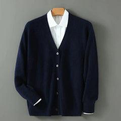 Cardigan van cashmere met V-hals
