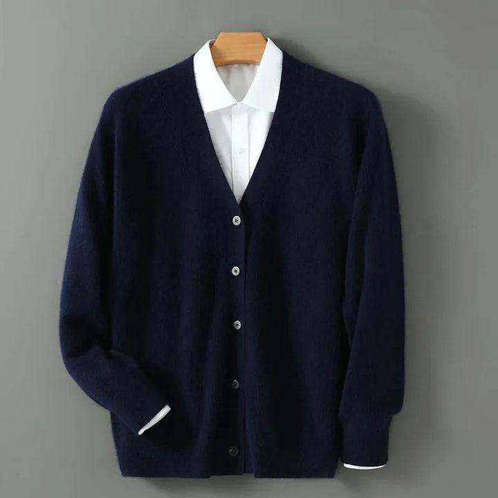 Cardigan van cashmere met V-hals