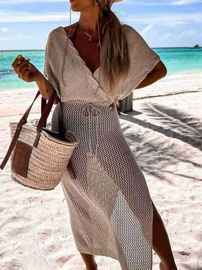 Stijlvolle Gehaakte Beachwear Jurk - Perfect voor Stranddagen