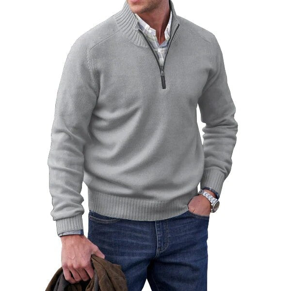 Louis | Warm cashmere zipper turtleneck sweater afbeelding 11