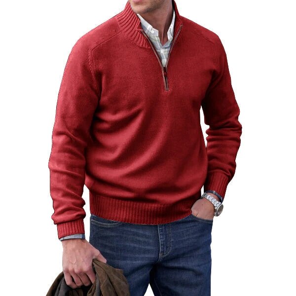 Louis | Warm cashmere zipper turtleneck sweater afbeelding 10
