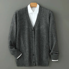 Cardigan van cashmere met V-hals