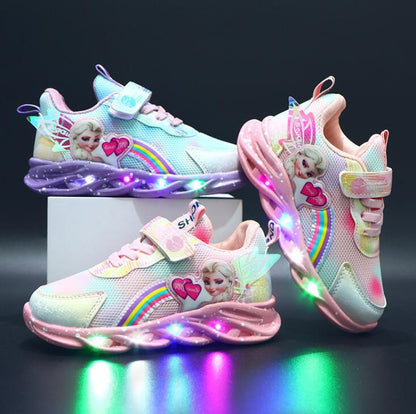 Lichtgevende Disney Prinses Elsa Sneakers - Stijl, Comfort en Magie