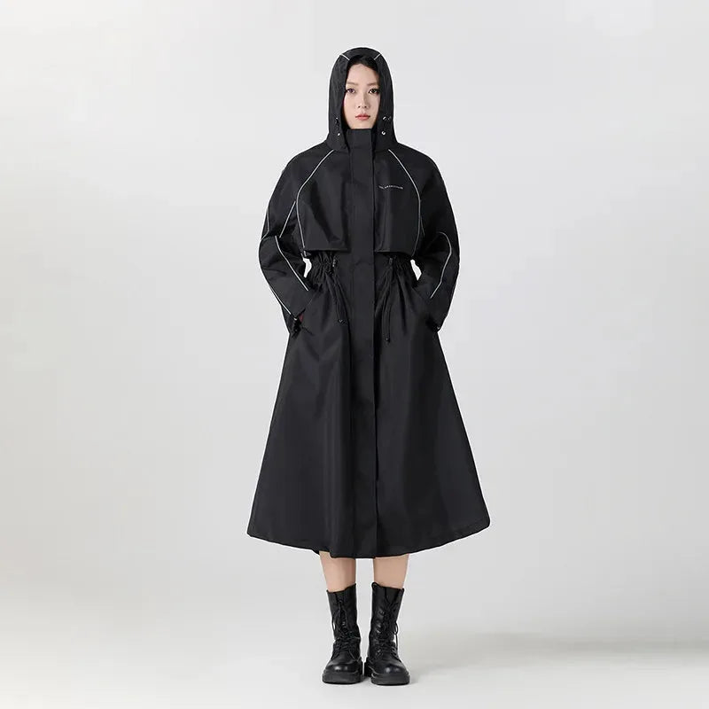 Oversized hooded regenjas