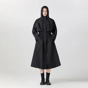 Oversized hooded regenjas