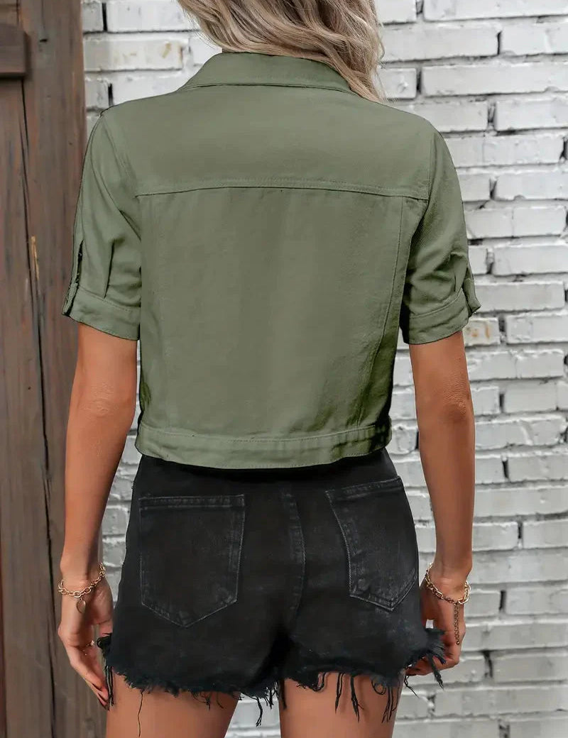 Stijlvolle Denim Jack met Korte Mouwen - Lotte