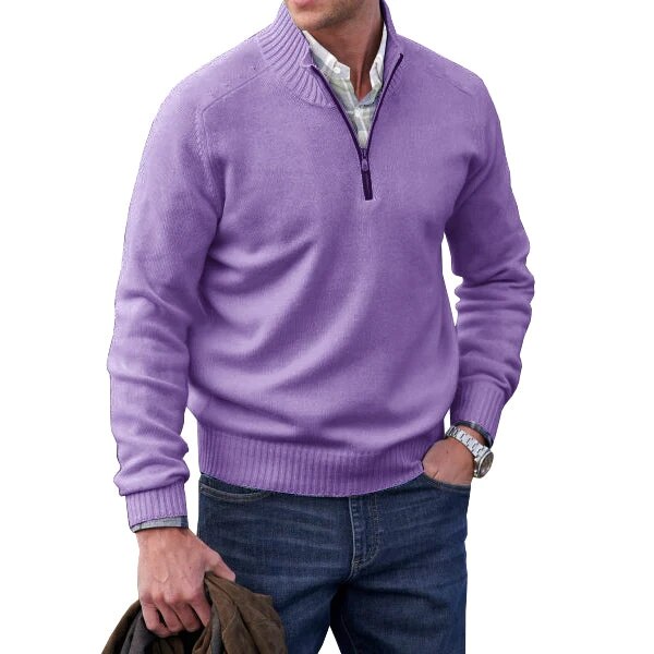 Louis | Warm cashmere zipper turtleneck sweater afbeelding 3