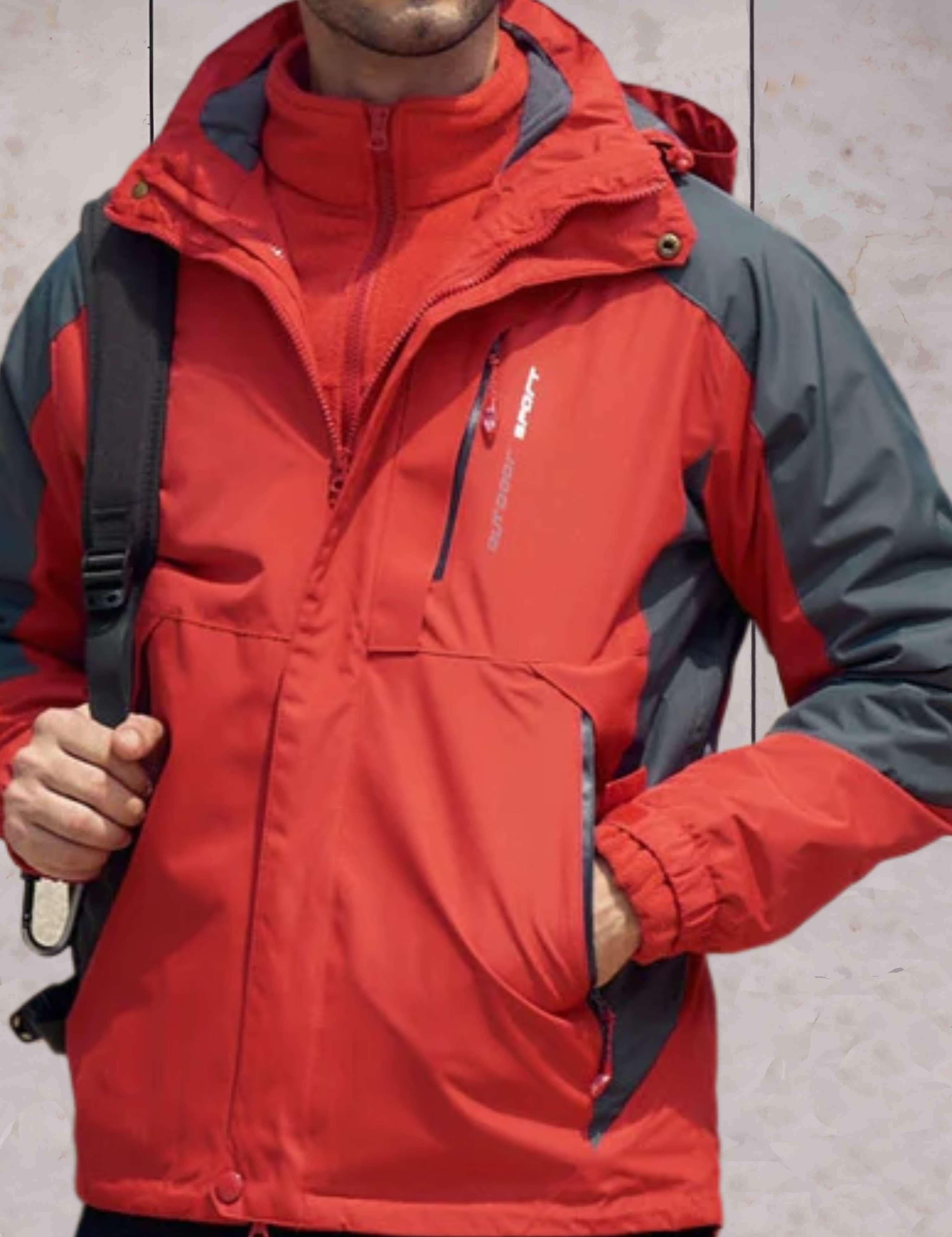 Scott - wind- en waterdicht wandeljack met capuchon, zakken en dubbele rits- en knoopsluiting - Sky-Sense