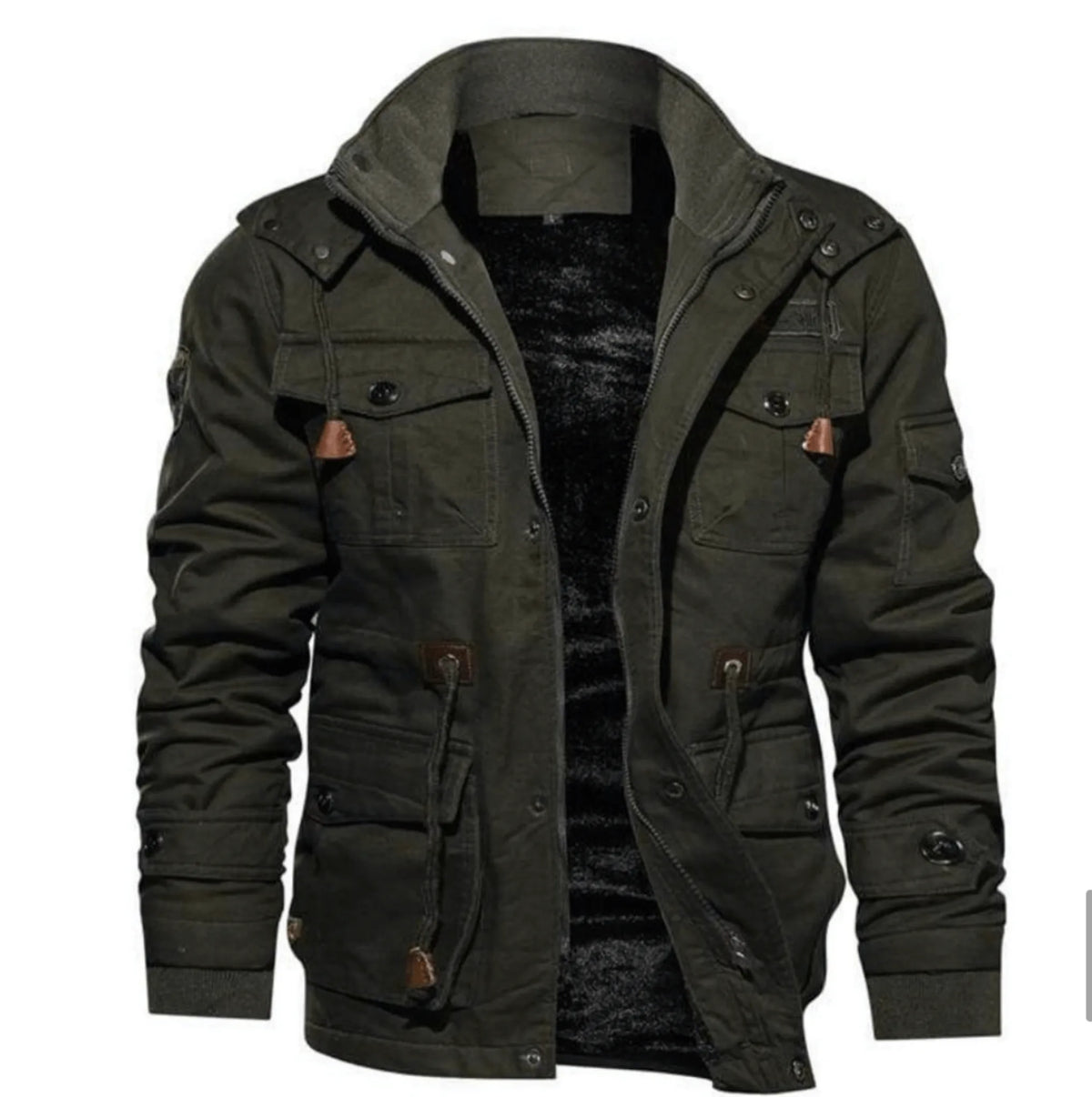Parka met fleece voering