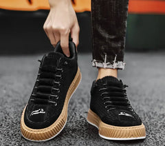 Lage sneakers met textuur