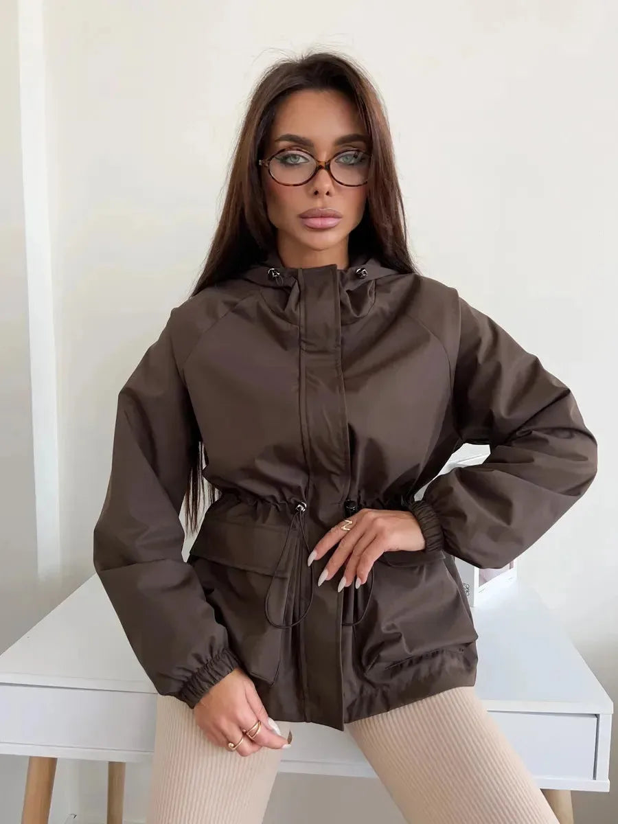 Waterdichte windbreaker met capuchon