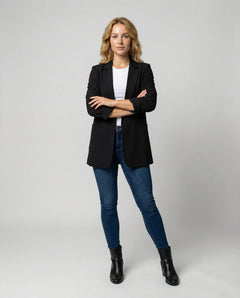 Slim fit blazer met lange mouwen