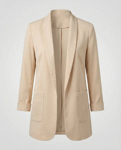 Slim fit blazer met lange mouwen