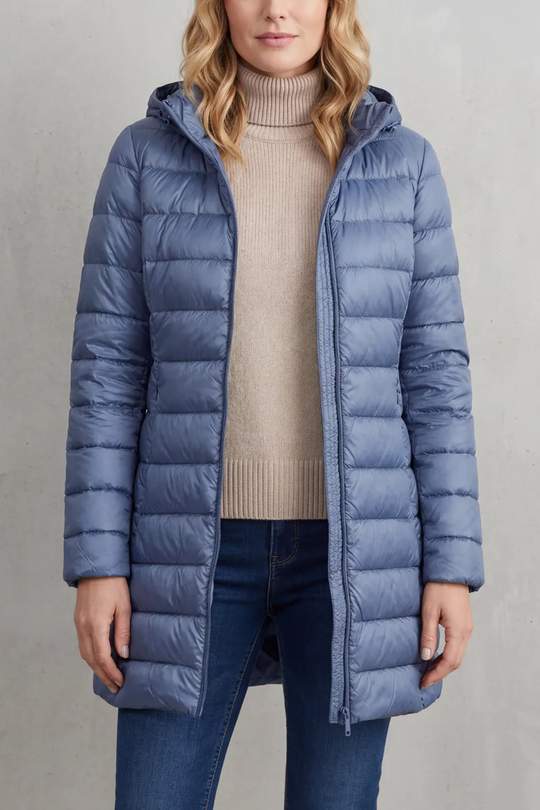 Gewatteerde hooded jas