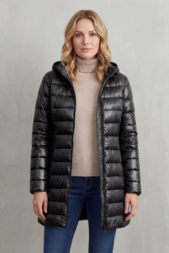 Gewatteerde hooded jas