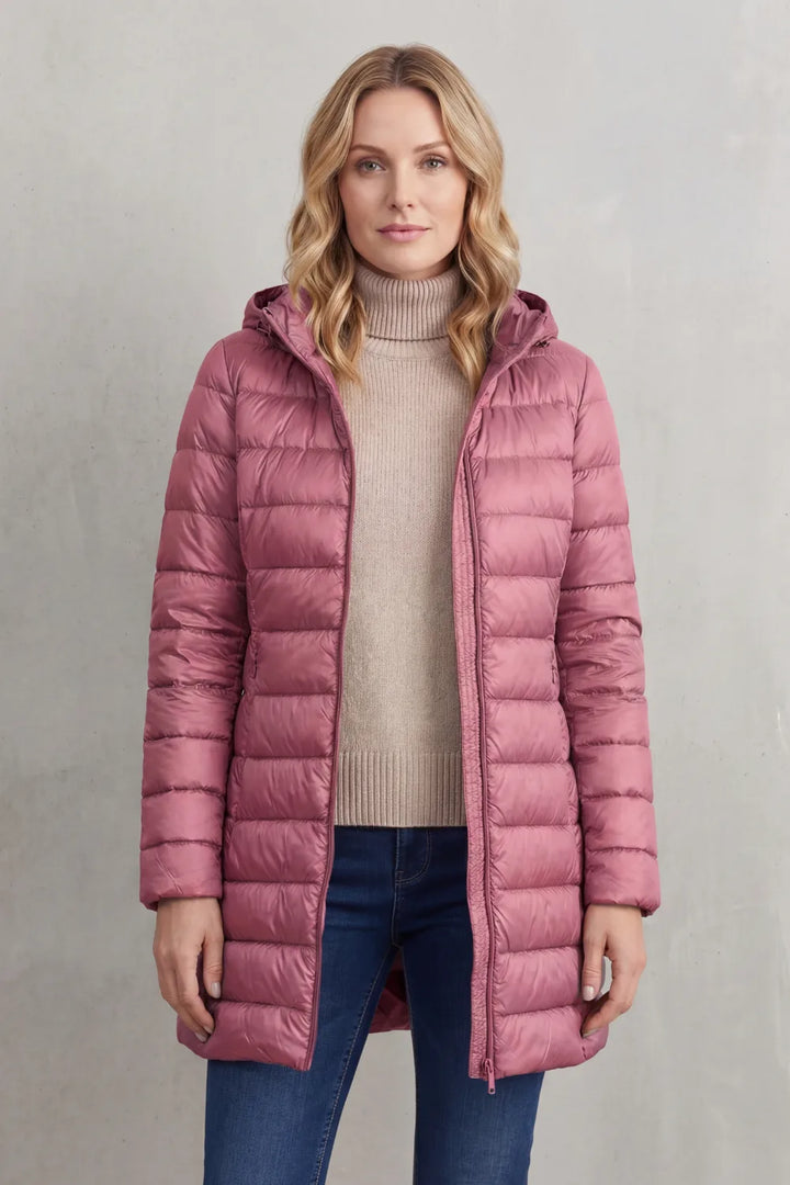 Gewatteerde hooded jas