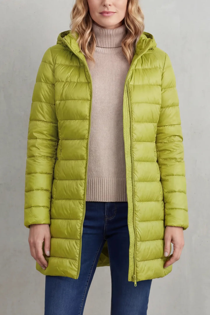 Gewatteerde hooded jas