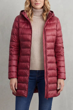 Gewatteerde hooded jas